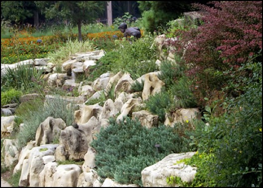 Landscaping with boulders